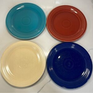 Vintage Fiesta Ware 7.5 In Salad Plates Original Colors HLC Homer Laughlin